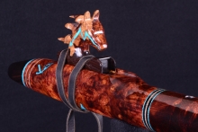 Honduran Rosewood Burl Native American Flute, Minor, Low D-3, #H56J